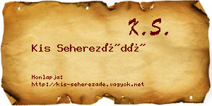 Kis Seherezádé névjegykártya