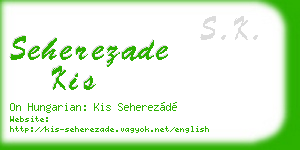 seherezade kis business card